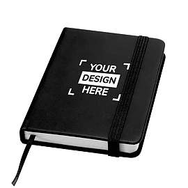 Carnet A7 | Papier FSC, couverture en PU | Couverture rigide | 96 feuilles lignées | Fermeture élastique | Marque-page ruban