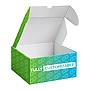 Boîte cadeau à couvercle rabattable | Carton 350 g/m² | 12 x 12 x 6 cm | Fermeture à œillet