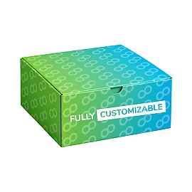 Hinged lid gift box | Cardboard 350 g/m² | 12 x 12 x 6 cm | Buttonhole closure