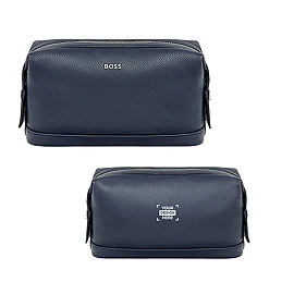 Beauty case Hugo Boss | Poliuretano martellato | 4 L | 24x12x13 cm | Chiusura con cerniera | Premium