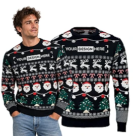 Maglione di Natale | Acrilico | Taglia S/M | Con luci LED | Incl. 2 batterie
