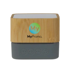 Bluetooth Lautsprecher | Natürlicher Bambus | 3W | Spielzeit: 3 Stunden | Mit Stimmungslicht