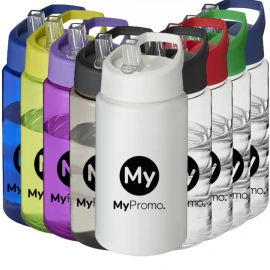 Single-walled sports bottle | PET Plastic | 500 ml | Finger-grip design
