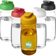 Flip lid sport bottle | PET Plastic | 600ml | Transparent