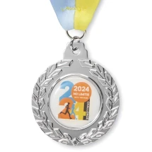 Medaille | IJzer & polyester | V-gestikt lint | 50mm | Full colour print