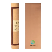 Tapis de yoga | Liège | 60×180 cm | Avec étui en papier kraft et sangle de transport