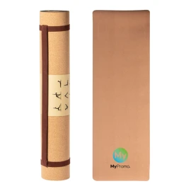 Yoga mat | Cork | 60×180 cm | With kraft paper sleeve & carry strap