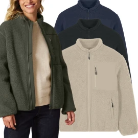 Stanley/Stella veste sherpa | polyester recyclé | coupe unisexe | durable