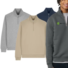 Stanley/Stella sweat quarter-zip | coton biologique 300 g/m² | coupe unisexe | durable