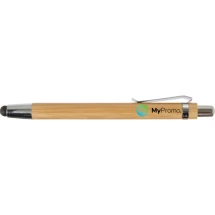 Bamboo ballpen with rubber tip | Boromo | Blue ink