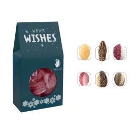 Sacchetto con dolci di Natale | 11 x 5,5 x 3,5 cm | Confezione personalizzabile | 50 pezzi