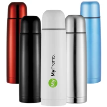 Thermoflasche | Edelstahl | 500 ml | Mit Druckverschluss und Becher