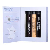 Geschenkverpakking Frankrijk | Glas tube | Franse wijn | 5 x 100 ml