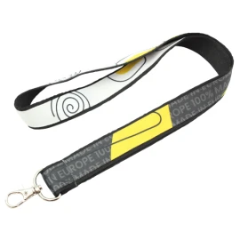 Lanyard a doppio strato | Poliestere | Con gancio in metallo | Colore