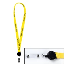 Lanière tour de cou | Polyester | 20 mm | Impression double face | Avec crochet