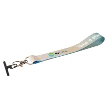 Wrist lanyard | rPET polyester | 20 mm | With phone holder