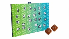 A5 advent calendar | 24 milk chocolates (48 g) | Full-colour print