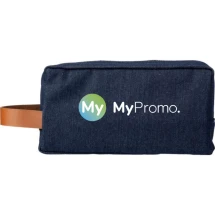 Toilettas | Denim & PU | Kort handvat