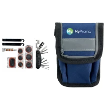 Fahrrad-Reparaturset | 15-teilig | Multitools | Tasche mit reflektierendem Rand enthalten