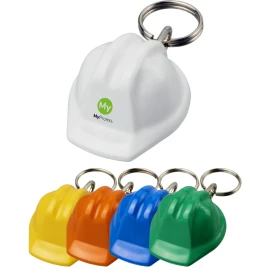 Helmet-shaped keychain | Recycled plastic & metal | Durable