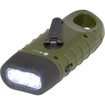Solar dynamo flashlight | Recycled plastic | With carabiner | Durable