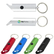 Porte-clés LED | Aluminium recyclé | Avec ouvre-bouteille | Durable