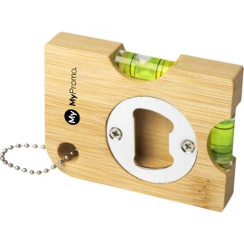 Bottle opener | Bamboo & stainless steel | With spirit level