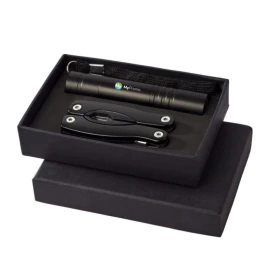 Multi-function knife and LED flashlight set | Aluminum | Batteries included
