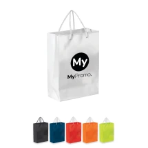 Klein tasje | Papier 200 g/m² | 18x8x24 cm | Koordhengsels | Glanzlaminering | Stevig | Verkrijgbaar in meerdere kleuren