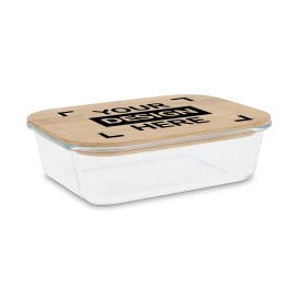 Lunch Box Glass With Bamboo
