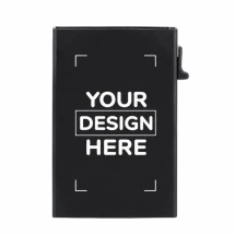 Portacarte in alluminio con supporto magnetico | Alluminio | Magnetico | 8 carte