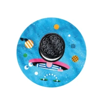 Serviette | rPET | Forme ronde | Impression en quadrichromie