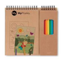 Set da colorare | Carta | 21,5x18,5x1cm | Matite e pagine da colorare