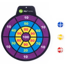 Dartball board | Polyester | Ø28.5cm | Incl. 3 balls | Velcro wrapping