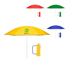 Opvouwbare strandparasol | Nylon & glasvezel | ⌀160 cm | Windbestendig | UV-bescherming