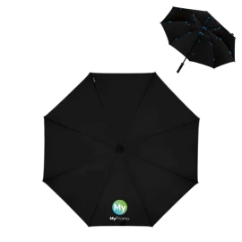 Impliva Öko-Regenschirm | Fiberglasrahmen & rPET | Ø130cm | Manuell | Winddicht