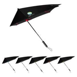 Impliva aerodynamischer Sturmschirm | Fiberglasrahmen & Polyester Pongee | Ø92cm | Manuell | Zweifarbig