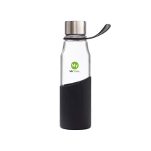 Water Bottle | Glass | 550 ml | With a silicon sleeve