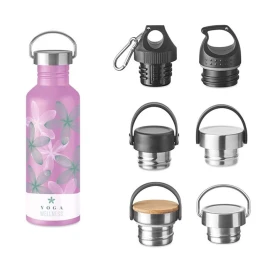 Water bottle | Stainless steel | 500 ml | Multiple lids options | 360° full-colour print