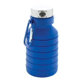 Zusammenklappbare Wasserflasche | Silikon | 550ml | Mit Karabiner | Spart 50% Platz