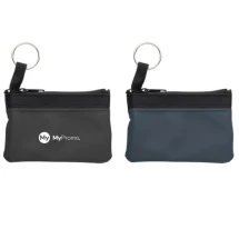 Zipped key wallet | Nylon | With metal ring