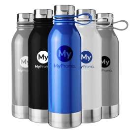Large sports bottle with a twist-on lid | Stainless steel | 740 ml | Handling loop