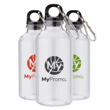 Trinkflasche mit Karabiner | RPET | 400 ml | Eco