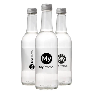 Kleine Mineralwasserflasche | Glas | 330 ml | Vollfarbe