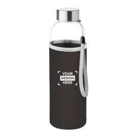 Gourde | Verre | 500 ml | Pochette en néoprène
