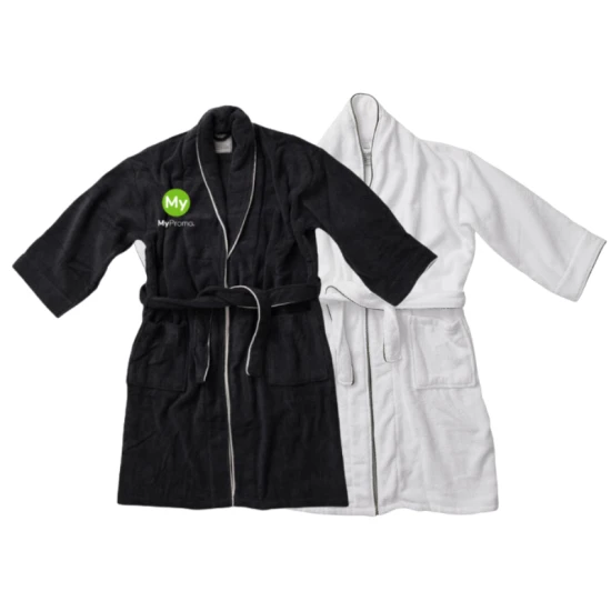 Bathrobe | 100% cotton | Sizes S / M | Wide collar | Luxurious | white