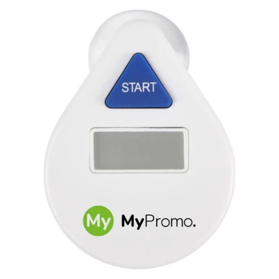 Digital shower timer | Timer | Intuitive start-stop button | ABS plastic | white