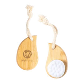 Cepillo de limpieza facial | Madera y recortes naturales | Mango ergonómico
