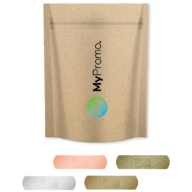 Set aus 10 Pflastern | Recyclingpapier | 4 Pflasteroptionen | Nur vollfarbig auf der Tasche | Lieferzeit: 4–5 Wochen