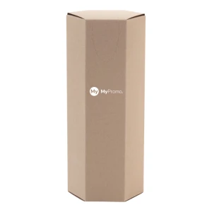 Tissue box | Recycled kraft paper | 90×213×90 mm | Hexagonal | Made in Europe